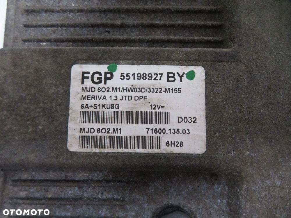 STEROWNIK OPEL MERIVA A 1.3 CDTI 55198927BY MJD602M1 - 4