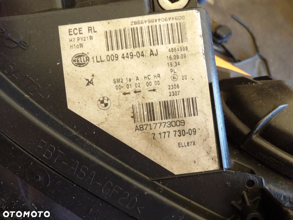 BMW - E60 - H7 - LIFT - PRAWA LAMPA PRZEDNIA - UK - 7177730 - 9