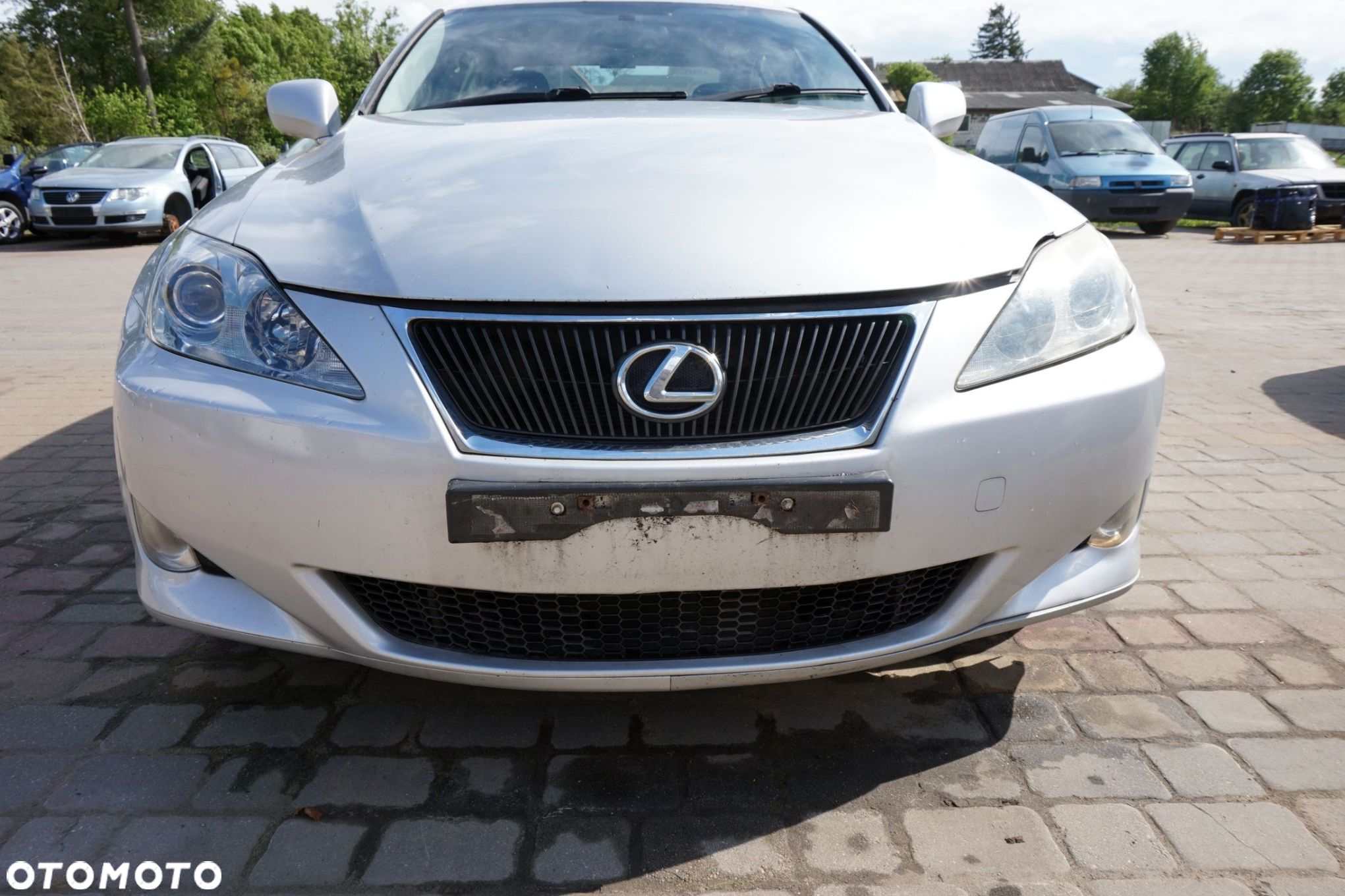 MASKA ZDERZAK BŁOTNIKI LAMPY IS II E2 1G1  LEXUS 2005-2010 SREBRNY PRZÓD KOMPLETNY - 9