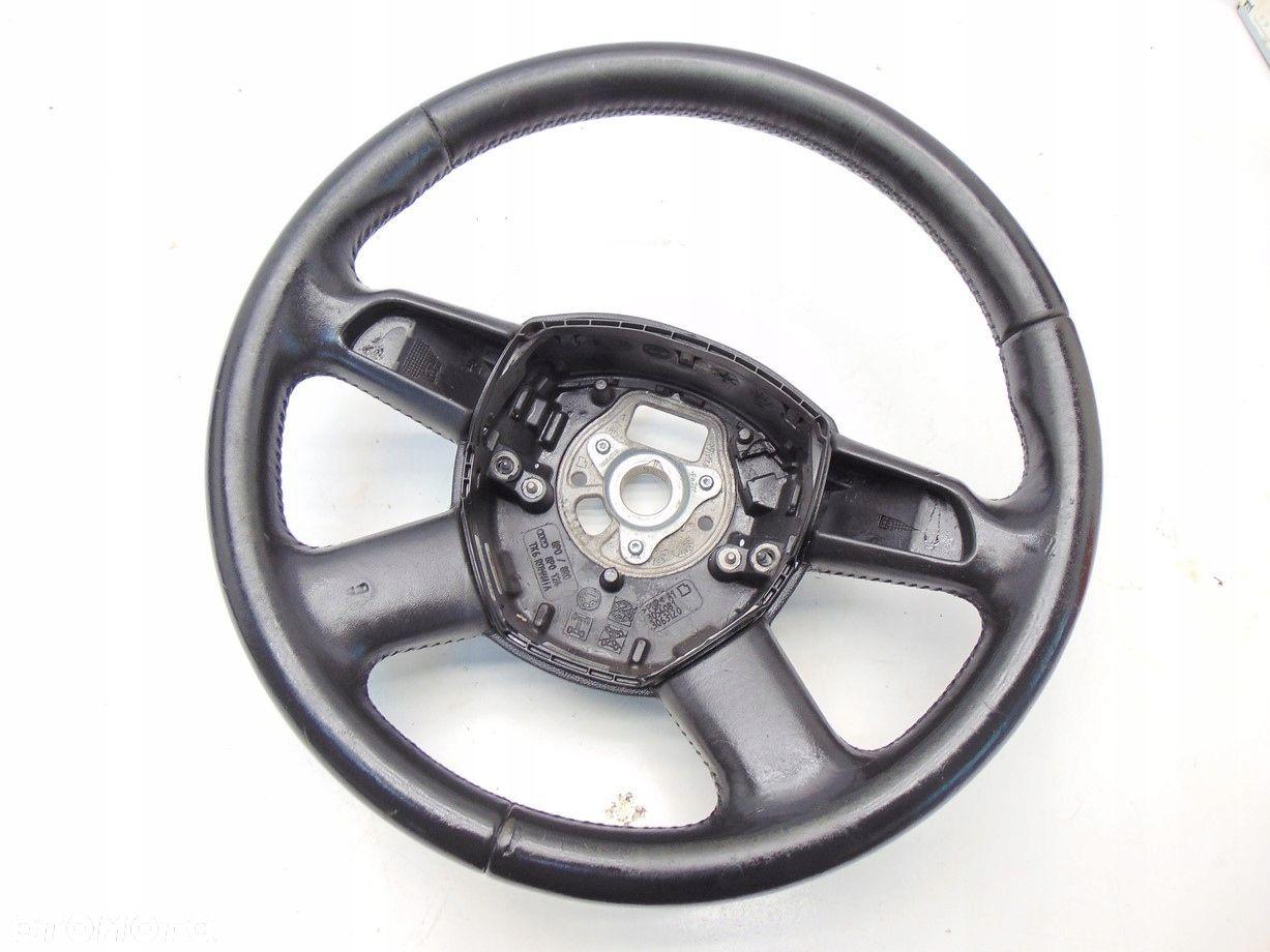 KIEROWNICA SKÓRZANA SKÓRA CZARNA AUDI A3 8P A4 B8 A5 8T A6 C6 Q5 8R0419091S - 1