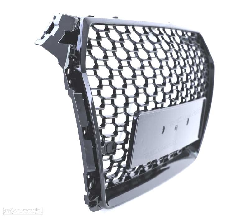 GRELHA FRONTAL AUDI A4 B9 15-19 LOOK RS4 PRETO BRILHANTE PDC - 3