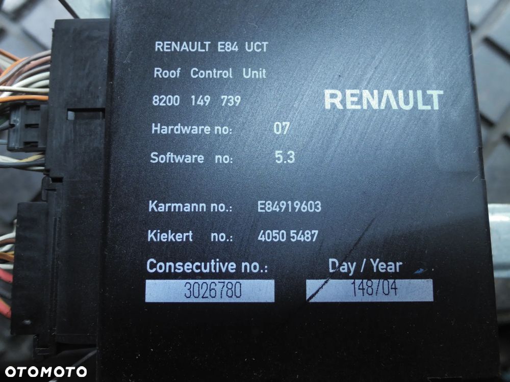 RENAULT MEGANE II CABRIO POMPA SIŁOWNIK DACHU 8200149739 POSIADAM 2 SZT - 2