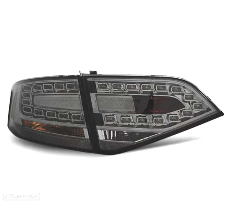 FAROLINS TRASEIROS LED PARA AUDI A4 B8 08-11 CROMADO ESCURECIDO - 2