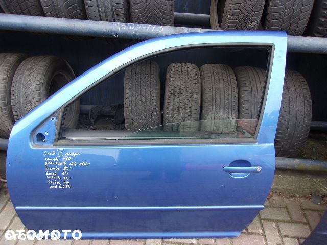 VW GOLF 4 IV 3D DRZWI LEWE SZYBA PODNOSNIK BOCZEK ZAMEK KLAMKA OGRANICZNIK - 1