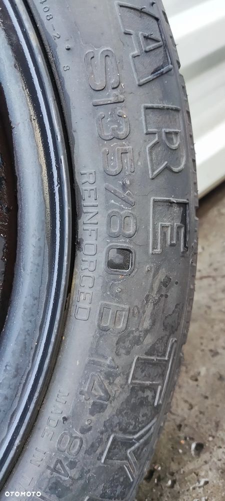 KOŁO DOJAZDOWE ZAPASOWE FELGA STALOWA FIAT PUNTO II 4.00Bx14H ET43 - 5
