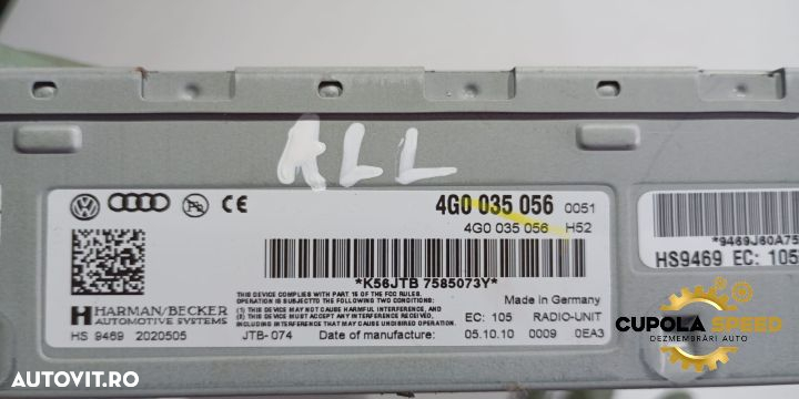 Amplificator audio 4G0035056 Audi A4 allroad B8/8K [2009 - 2011] - 2