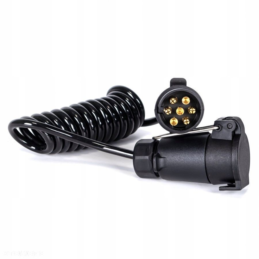 przewód spiralny wtyczka/gniazdo 7 pin 1,5m - 1