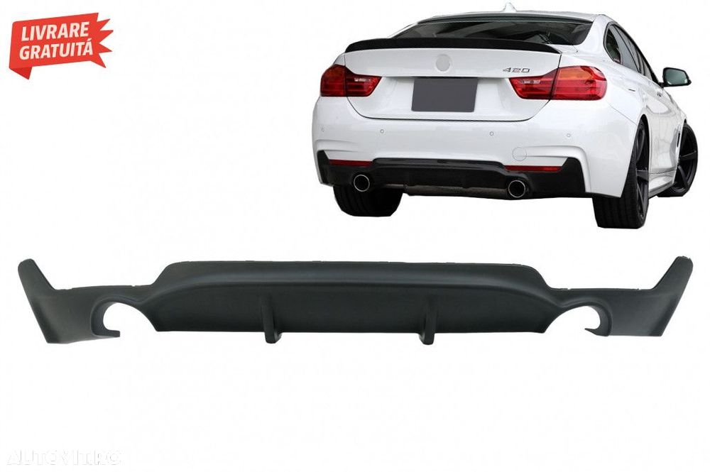 Difuzor Bara Spate Cu Evacuare Dubla BMW Seria 4 F32 F33 F36 M Perform - 1
