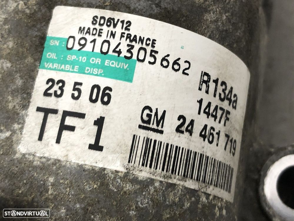 Compressor de ar condicionado Usado OPEL CORSA C 1.2 REF. 24461719 MOTOR Z12XEP - 6