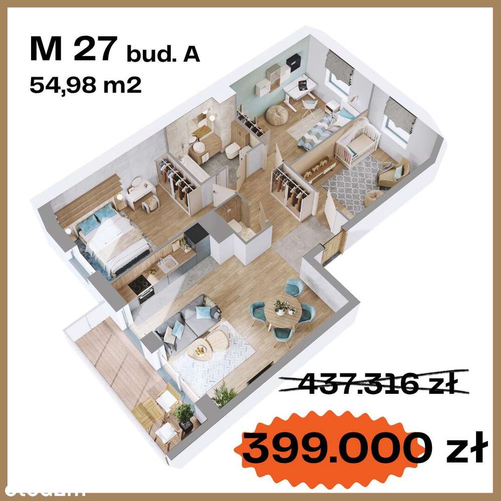 Słoneczne 3 pokoje z balkonem! Promocja!!!