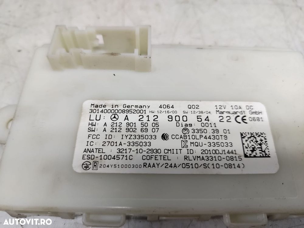 Modul keyless A2129005422 Mercedes-Benz ML W166 [2011 - 2015] - 3
