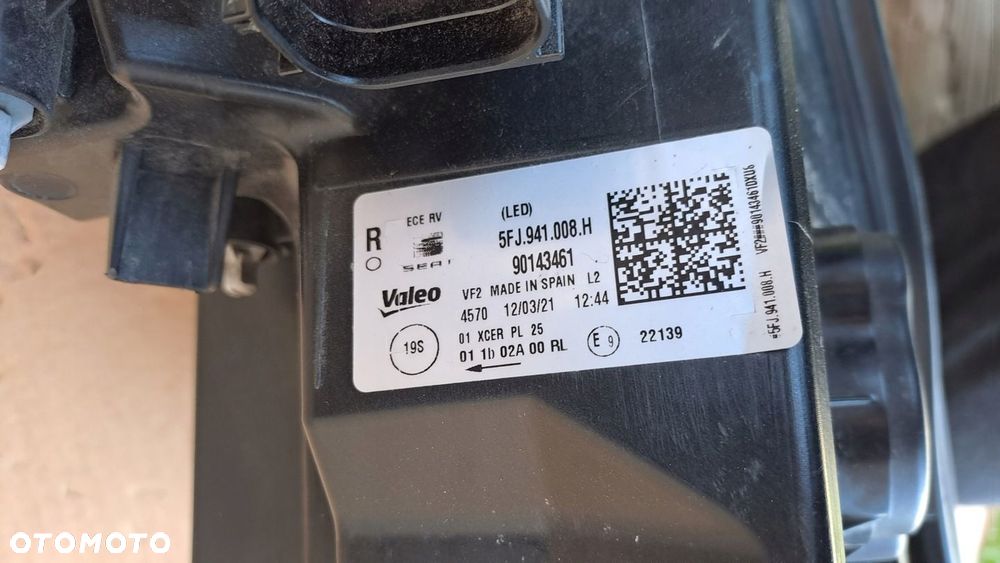 SEAT TARRACO FULL LED PRAWA LAMPA 5FJ941008H UŻYWANY - 6
