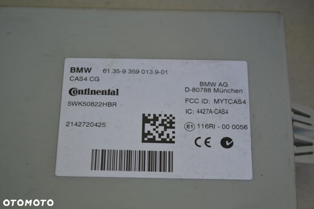 BMW 5 F10 F11 X3 X4 MODUŁ STEROWNIK CAS4 9359013 - 2