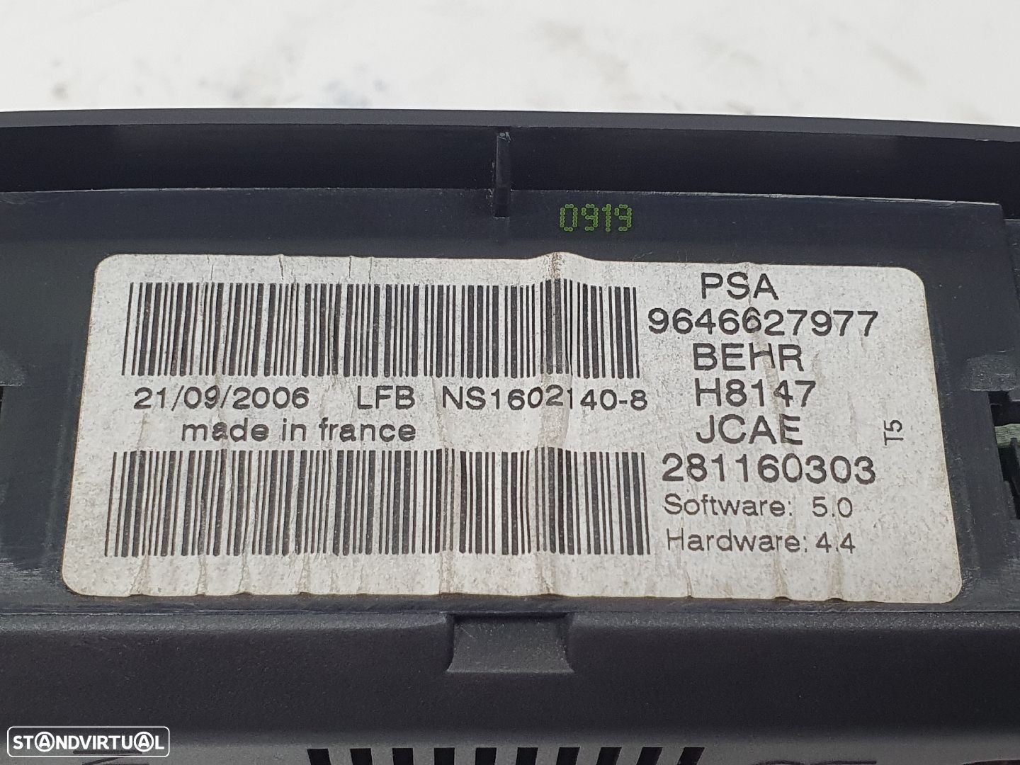 Comando Chaufagem Peugeot 307 (3A/C) - 3