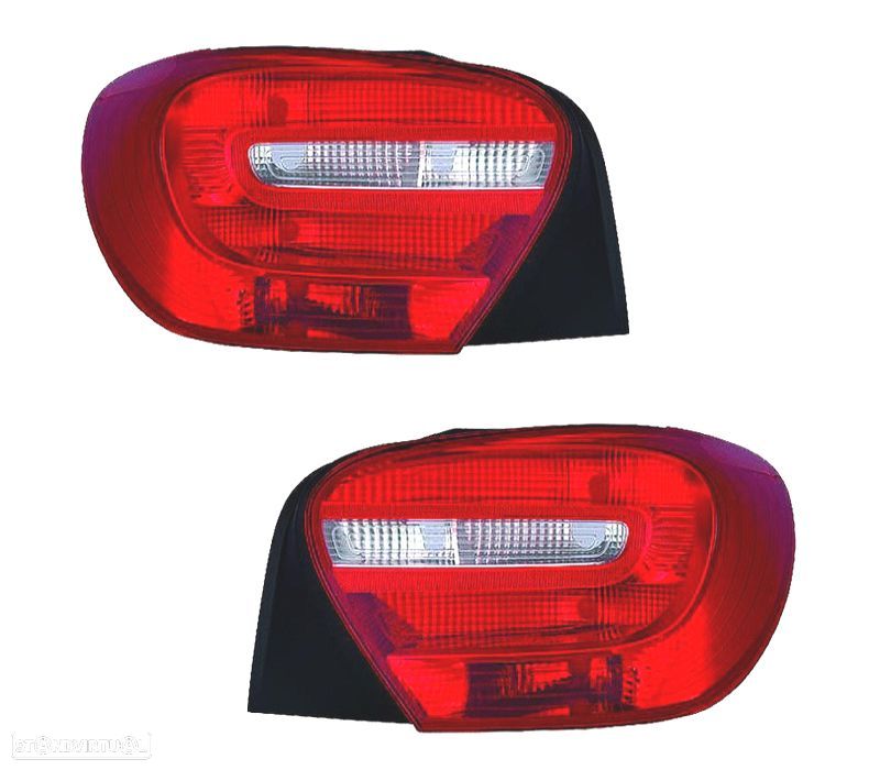 FAROLINS PARA MERCEDES CLASSE A W176 12-15 BRANCO VERMELHO - 1