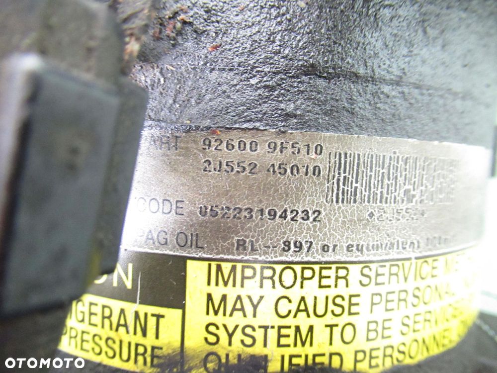KOMPRESOR KLIMATYZACJI NISSAN ALMERA II (N16) 1.5  926009F510 2J55245010 - 3