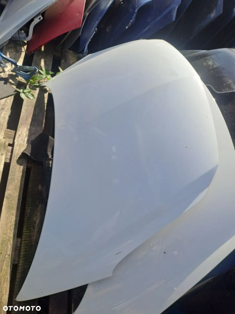 Opel Corsa D maska bez korozji kolor biały kod lakieru Z474 z zawiasami - 12