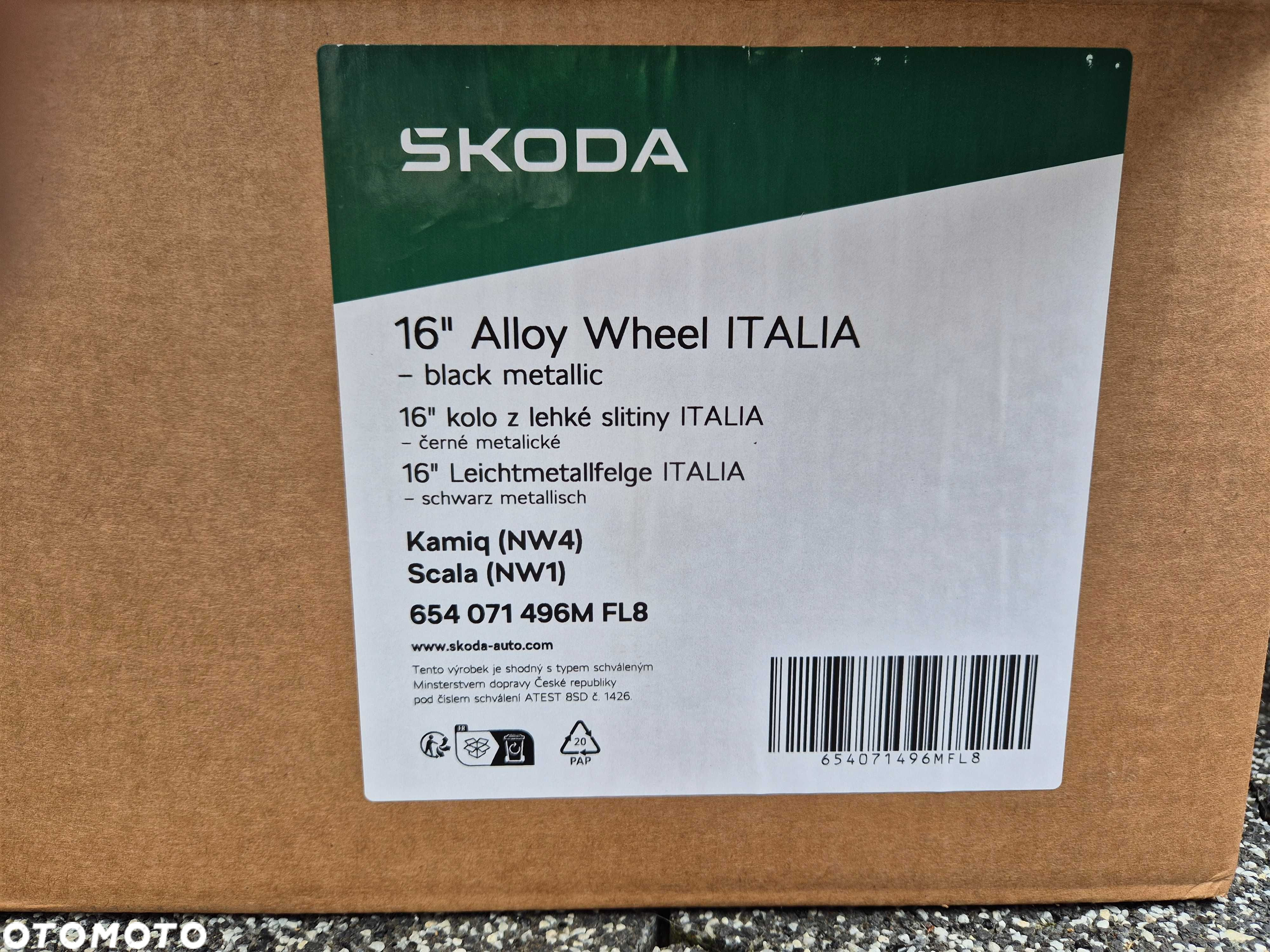 Felgi 16 SKODA Scala Rapid Kamiq Fabia I II III IV Roomster 5x100 - 8