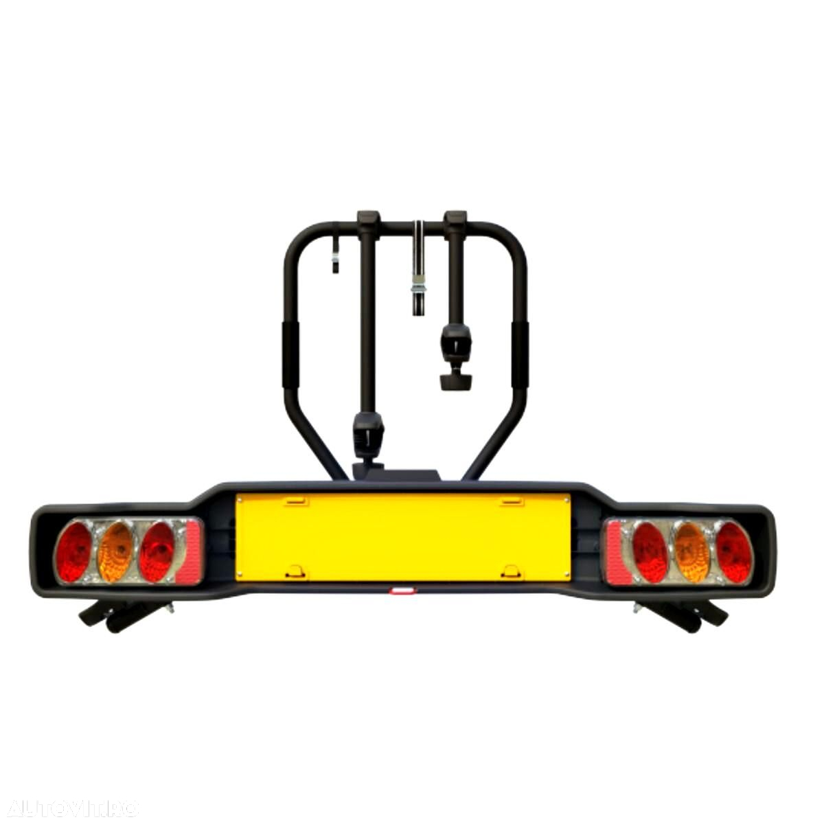 Suport 3 biciclete Peruzzo Siena 668/3N cu prindere pe carligul de remorcare, Negru - 4