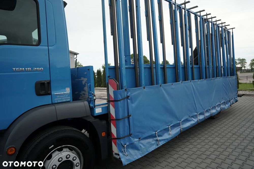 MAN TGM 18.290 / 4X2 / DO PRZEWOZU SZKŁA / HDS HIAB 122 E-2 / PLATFORMA  / UDŹWIG : 4 800 KG / STEROWANIE RADIOWE / EURO 5 - 14