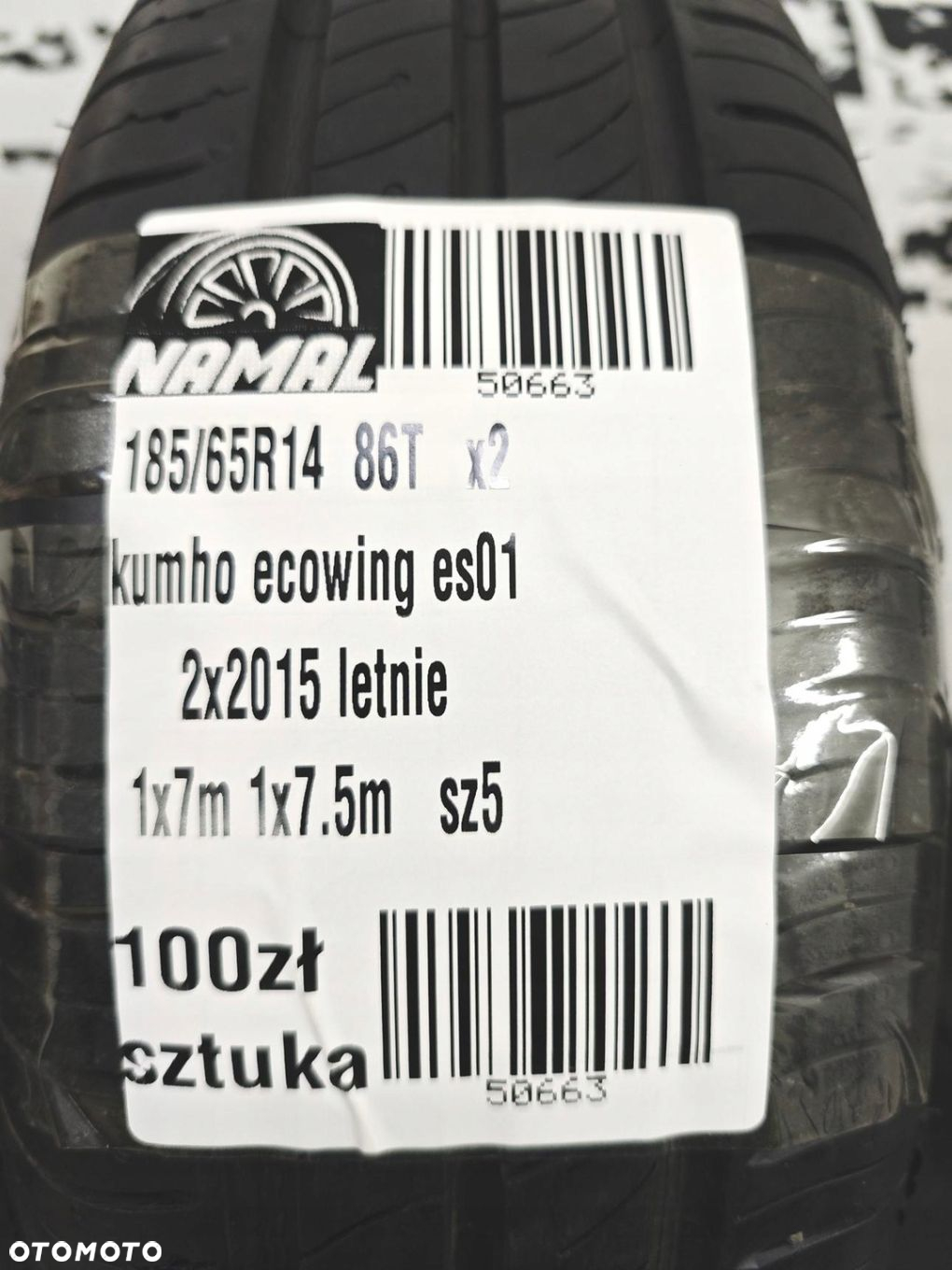 185/65R14 kumho opony letnie 7,5mm 50663 - 8