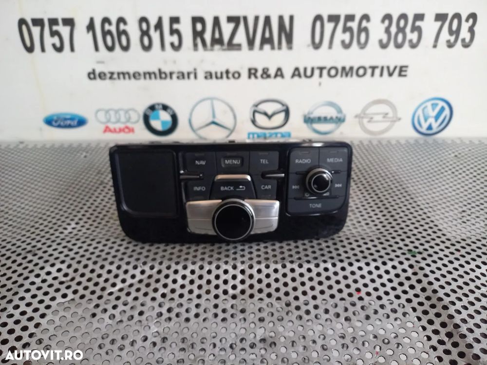 Consola Interfata Centrala Modul Panou Comenzi Navi Radio Cd ECU MMI Audi A8 4H D4 An 2010-2011-2012-2013-2014-2015-2016-2017 Volan Stanga Dezmembrez Audi A8 4H D4 3.0 Tdi Quattro Motor CDT Cutie MXU Volan Stanga - Dezmembrari Arad - 1
