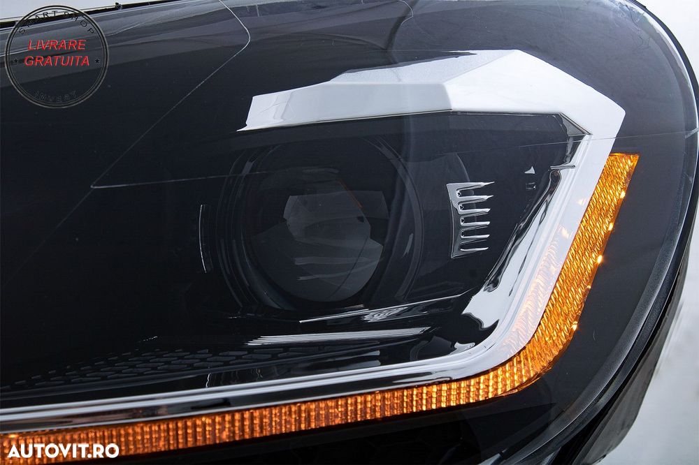 Faruri LED VW Golf 6 VI (2008-2013) Facelift G7.5 Look Silver Semnalizare Secventi- livrare gratuita - 9