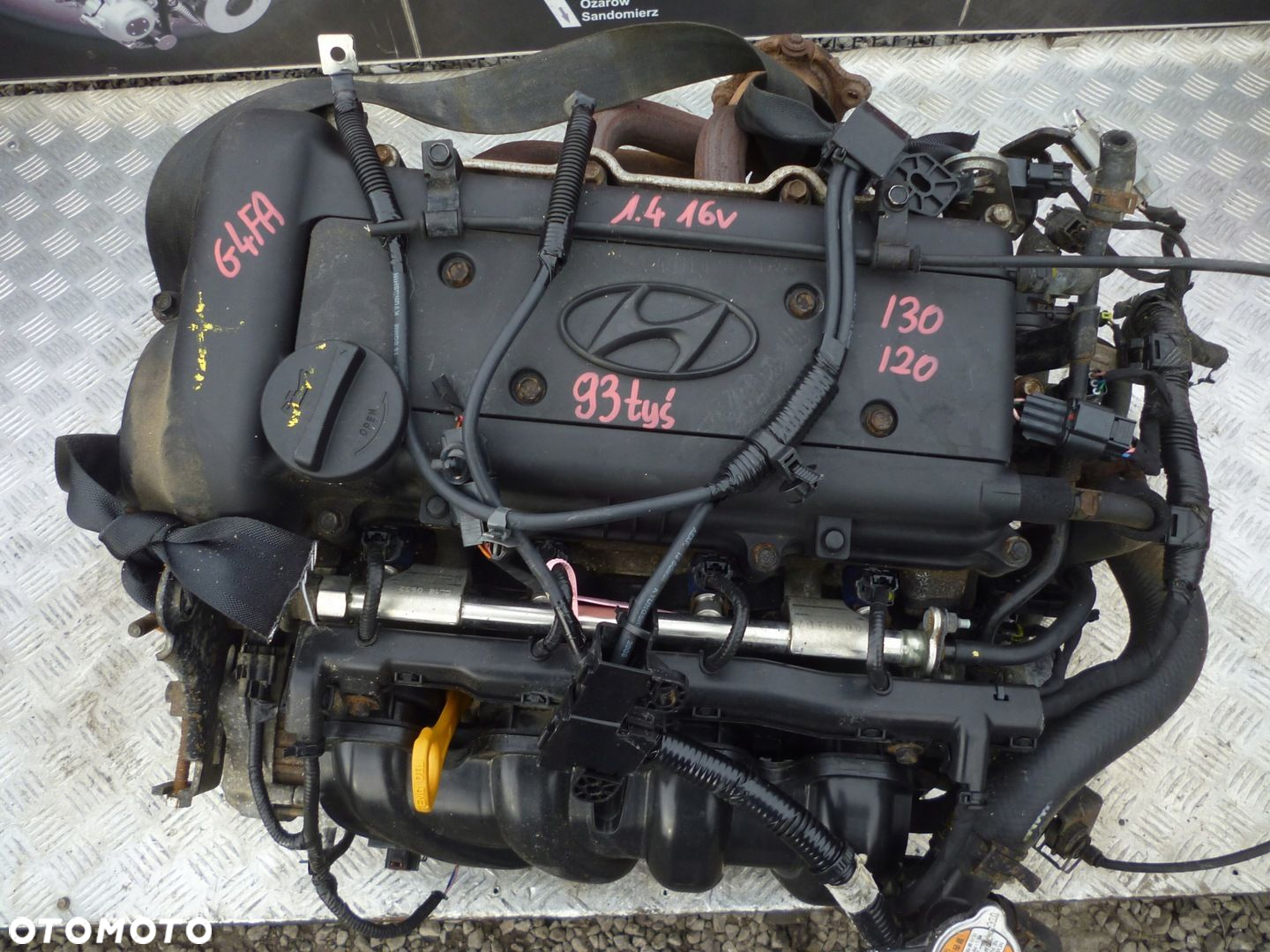SILNIK HYUNDAI I20 I30 1.4 16V G4FA 93 TYS - 2
