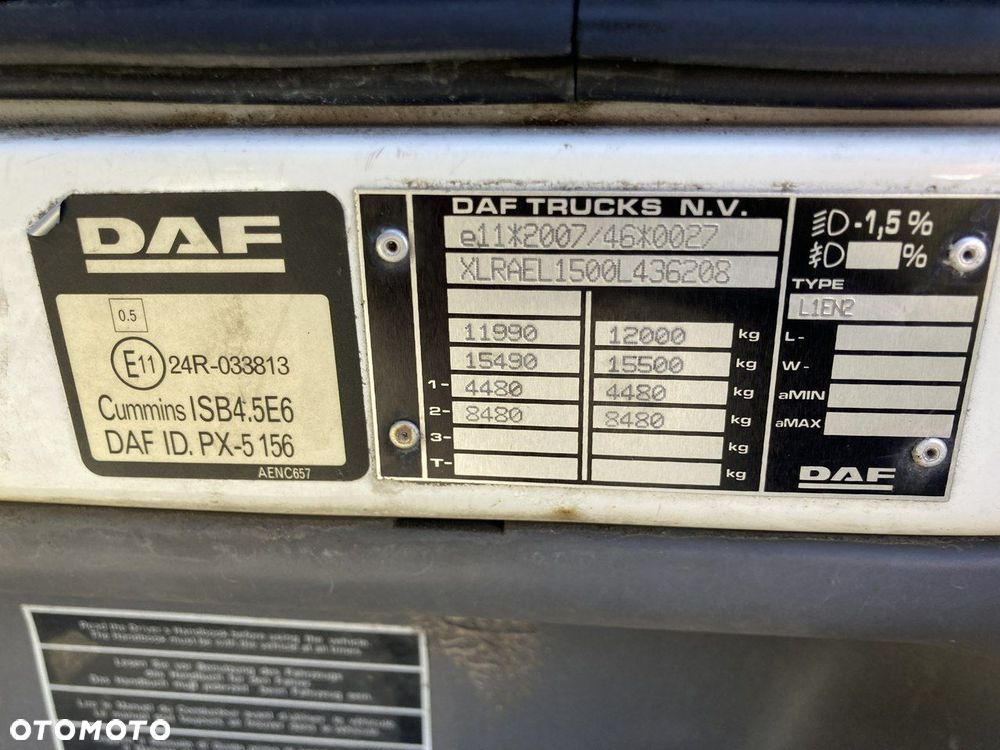 DAF DAF LF210FA Chłodnia Konvekta Hydro klapa 2014 - 21