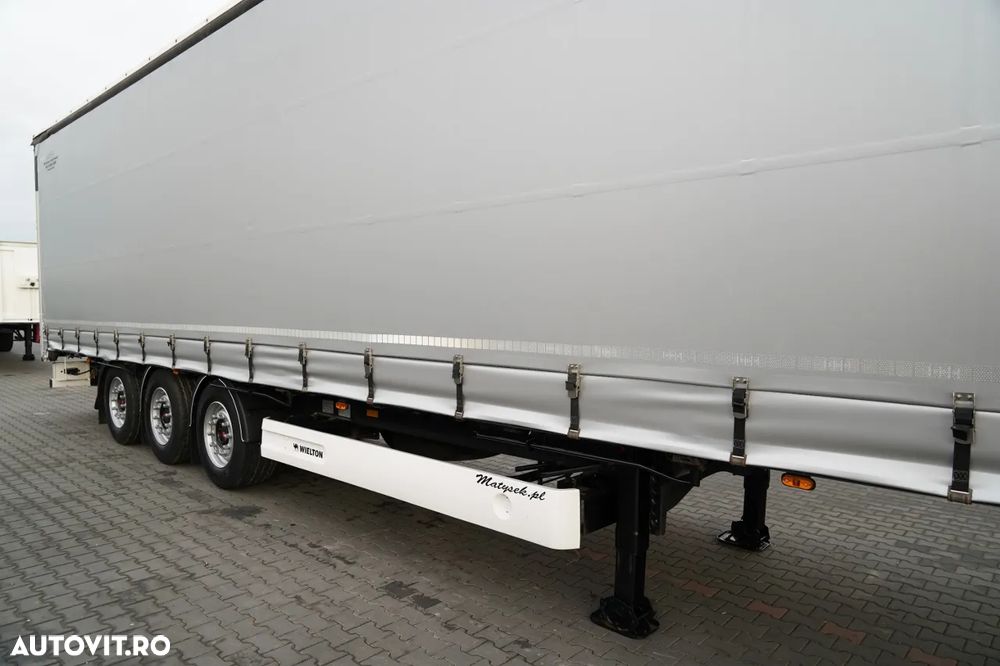 Wielton REMORCĂ CU CORTINĂ WIELTON STANDARD / ACOPERIȘ LVT / SISTEM BDE - STALPINI CULISANȚI / AXĂ RIDICABILĂ / PUȚIN FOLOSITĂ - 9