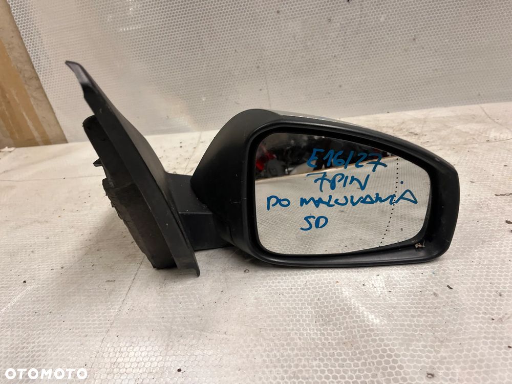 LUSTERKO PRZOD PRZEDNIE ELEKTRYCZNE PRAWE RENAULT MEGANE 3 III 5D DRZWI TED69 SREBRNY DO MALOWANIA 7PIN - 4