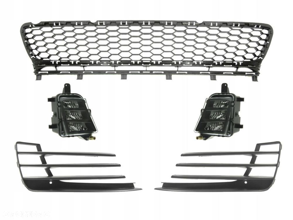 Halogeny + Kratki w zderzak przedni VW Golf 7 GTI GTD 12 - 17 Zestaw - 1