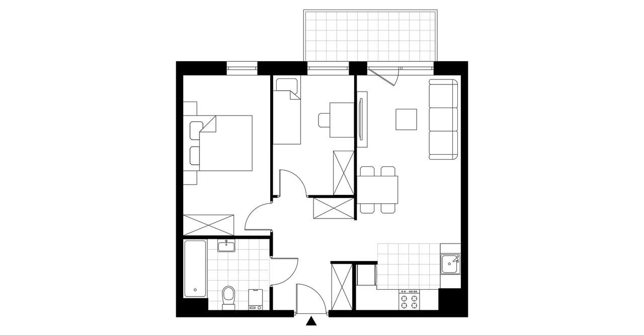 3-pokojowe mieszkanie 51m2 + balkon Bezpośrednio - Pełny obrazek: 3/15