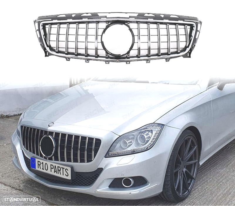 GRELHA MERCEDES CLASSE CLS W218 11-14 LOOK GT CROMADO - 1