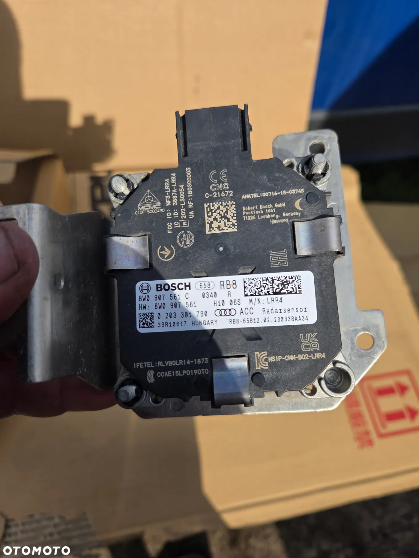 Prawy Radar Sensor Distronic ACC Audi A4 S4 RS4 B9 A5 S5 RS5 F5 8W0907561C 8W0907574 - 6
