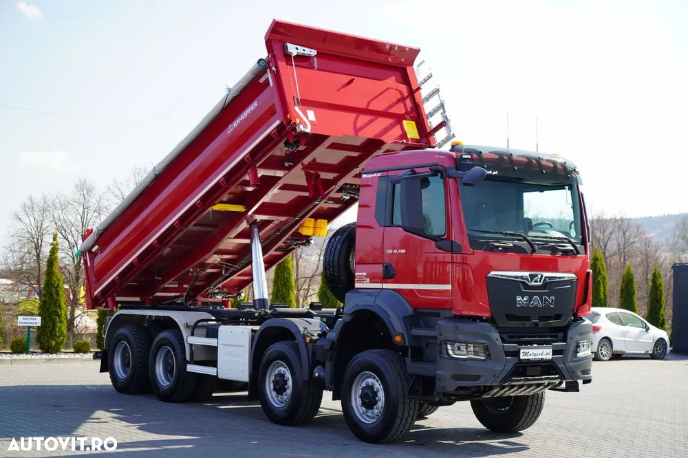MAN TGS 41.480 / 8x8 / BASCULANĂ SPATE / MANUAL / NOU NOU / KH-KIPPER / - 7