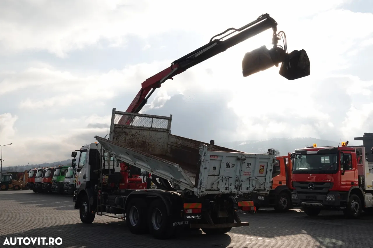 Renault KERAX 410 / 6x4 / BASCULANTE + HDS FASSI F150 / HYDROBURTA / BORDMATIC - 2
