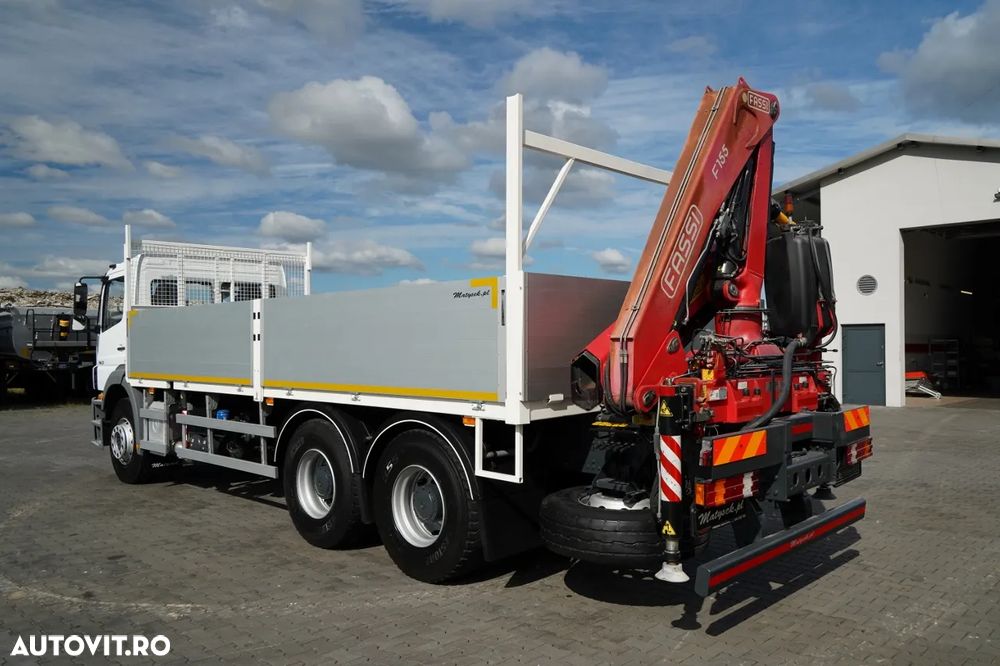 Mercedes-Benz / AXOR 2633 / 6X4 / LIVRARE - 6,55 M / PODEA REZISTENTĂ / FASSI F155 HDS / EXTENSIE: 10 M / CAPACITATE DE ÎNCĂRCARE MAXIMĂ 6.000 KG / MANUALĂ / RADIOCOMANDĂ / - 9