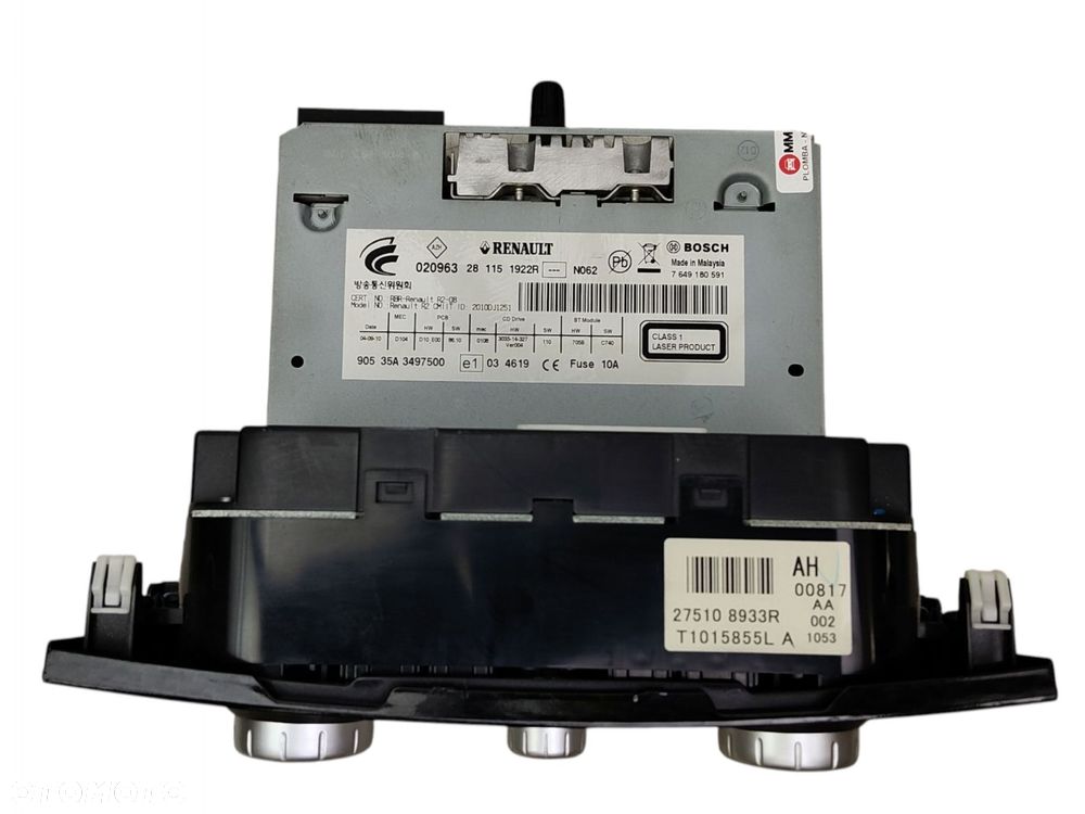 RADIO NAWIGACJA GPS PANEL KLIMATYZACJI RENAULT KOLEOS I 281151922R - 2