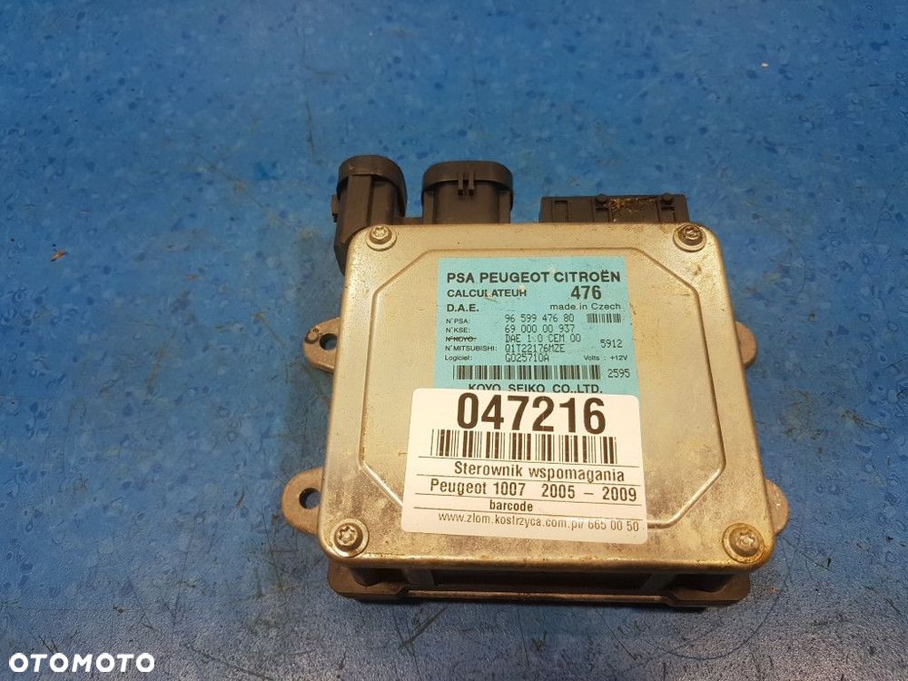 PEUGEOT 1007 STEROWNIK WSPOMAGANIA 9659947680