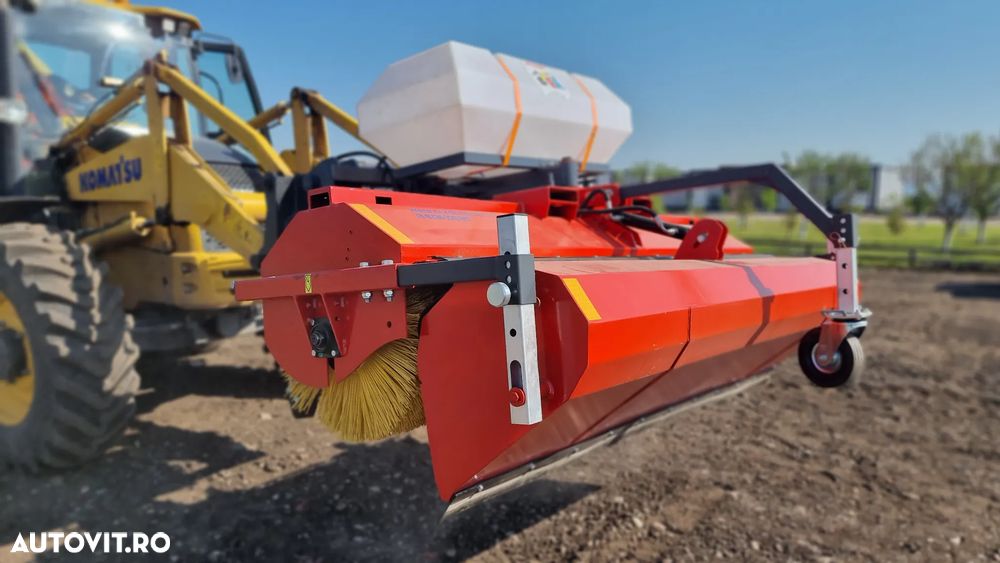 Perie asfalt cu colector si sistem stropire 240 cm - 2