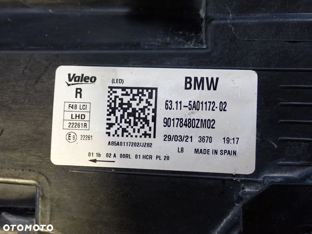 BMW X1 F48 LIFT LCI LAMPA PRAWY PRZÓD LED 5A01172 - 6