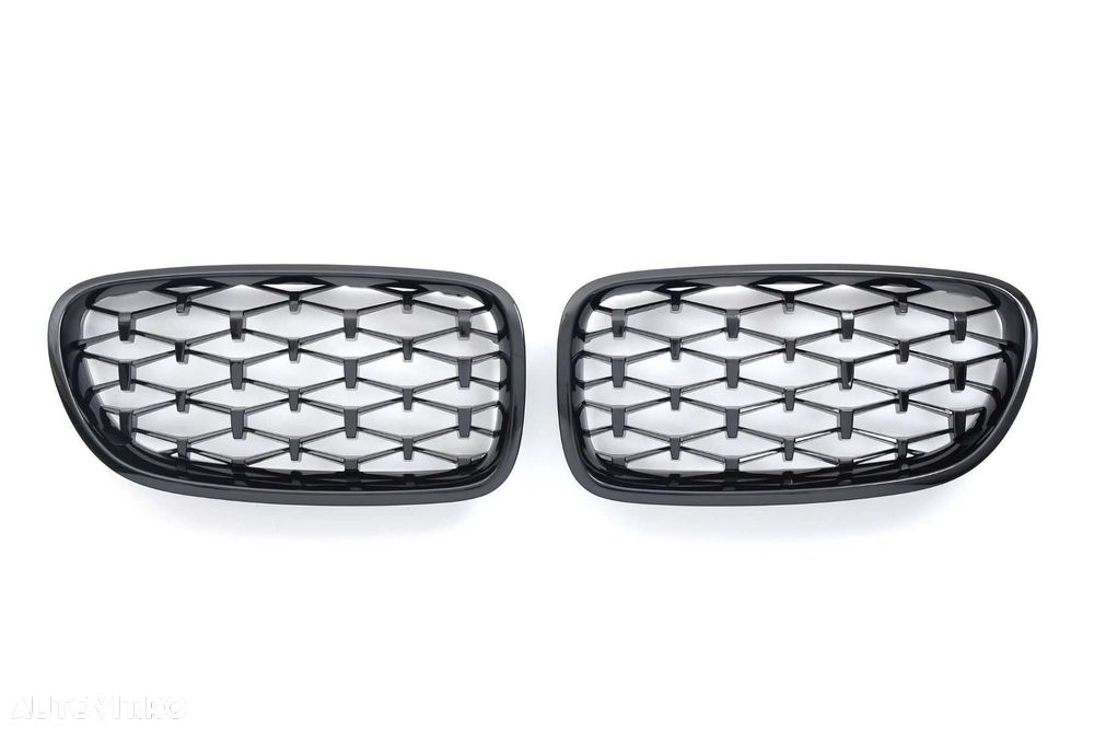 Grile Nari M Diamond BMW F10 F11 Negru Lucios Complet, Grila Dubla - 2