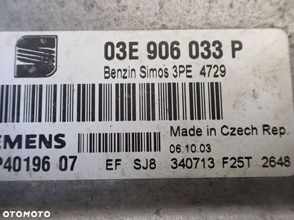 KOMPUTER SILNIKA SEAT IBIZA III 1.2 03E906033P - 6