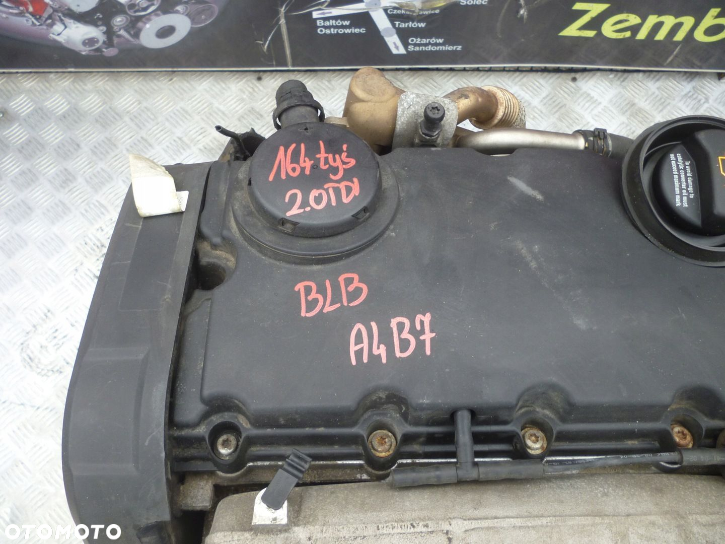 SILNIK KOMPLETNY AUDI A4 B7 2.0 TDI BLB 164 TYS  UKŁAD WTRYSKOWY - 2