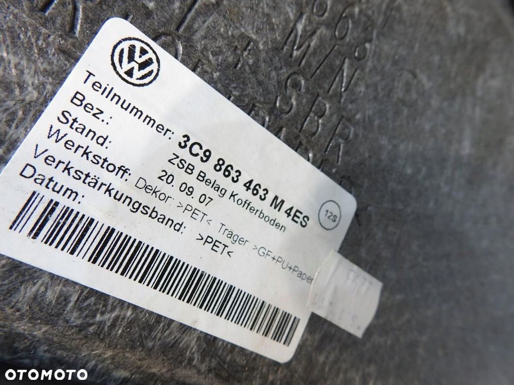 DYWAN WYKŁADZINA BAGAŻNIKA VW PASSAT B7 KOMBI 3C9863463M - 5