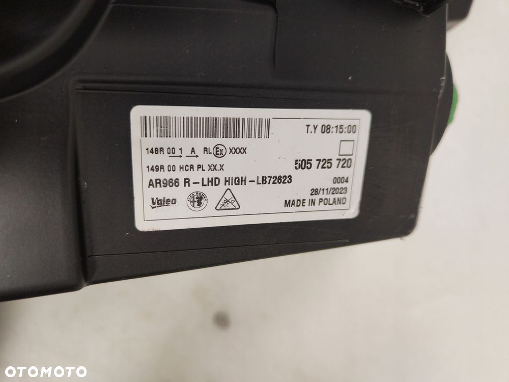 alfa romeo junior full led komplet lamp przód 505725720, 50572577 - 5