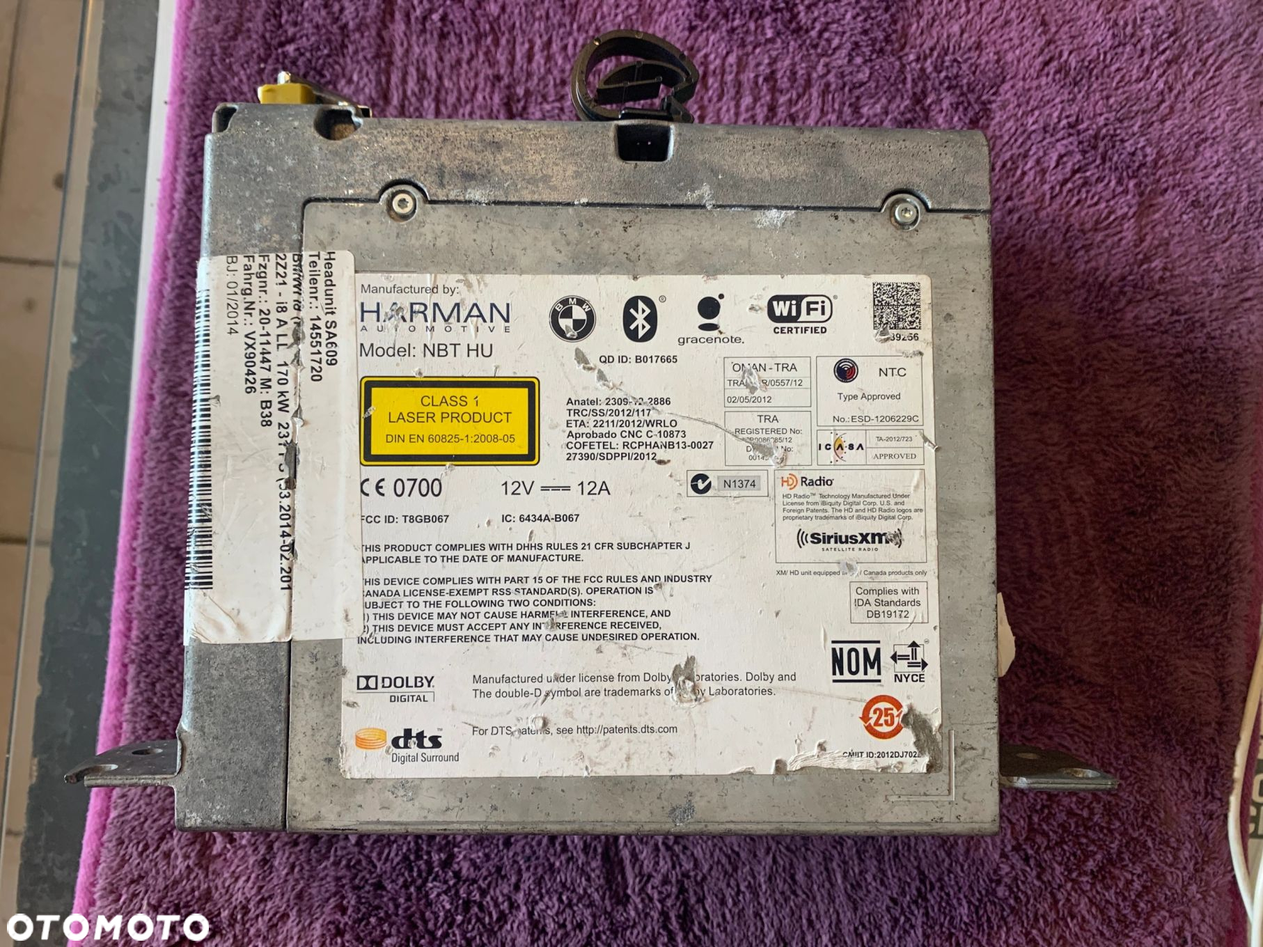 RADIO NAWIGACJA NBT HU HARMAN 9342852 F55 F56 i3 I01 i8 I12 - 4