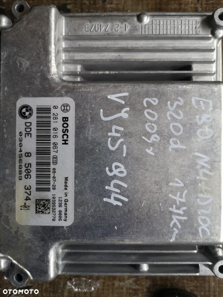 ZESTAW KOMPUTER STEROWNIK SILNIKA DDE 8506374 BMW E87 E90 E84 2.0d N47 320d 0281016067 2 KLUCZE CAS 3 - 6