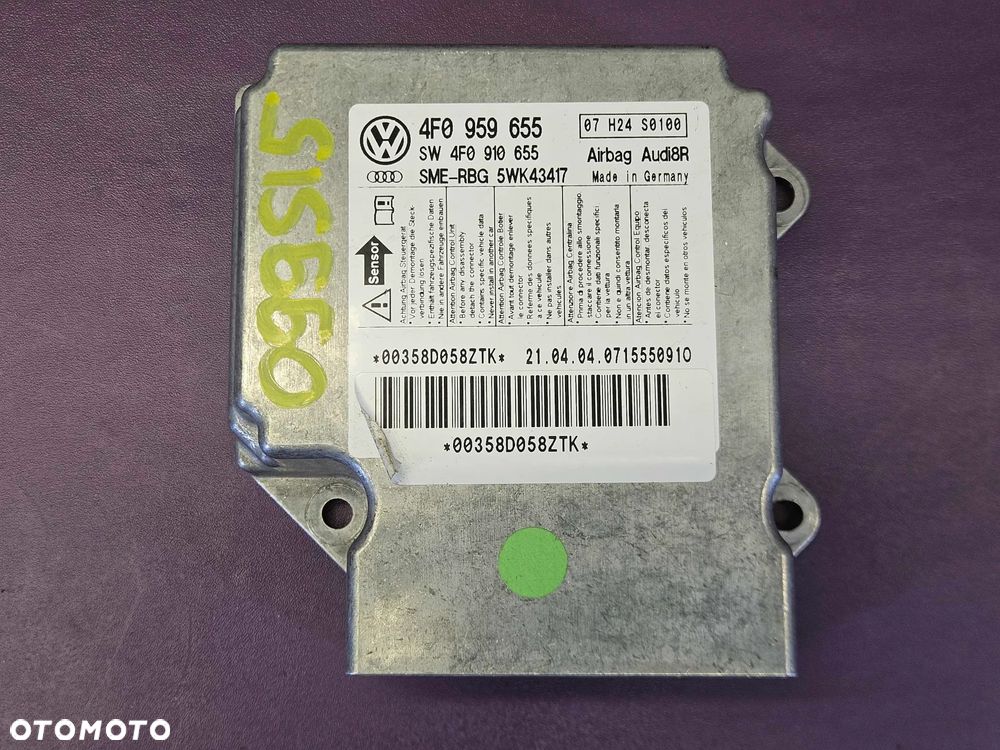 Sensor 4F0959655 4F0910655 Poduszek Moduł Poduszek Sensor Airbag Air Bag Sterownik Audi A6 C6 - 1